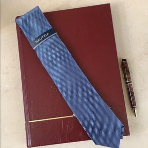 Nautica tricolor (navy,light blue&silver) tie